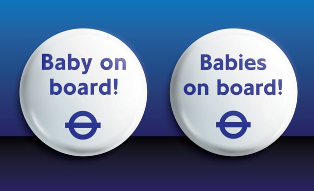 TfL Image -Baby and babies on board badges