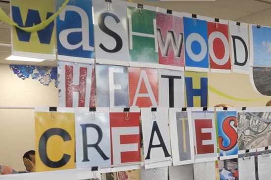 HS2 partners with Heart of Birmingham Vocational College and local creative organisations to engage young learners in design: Washwood Heath Creates