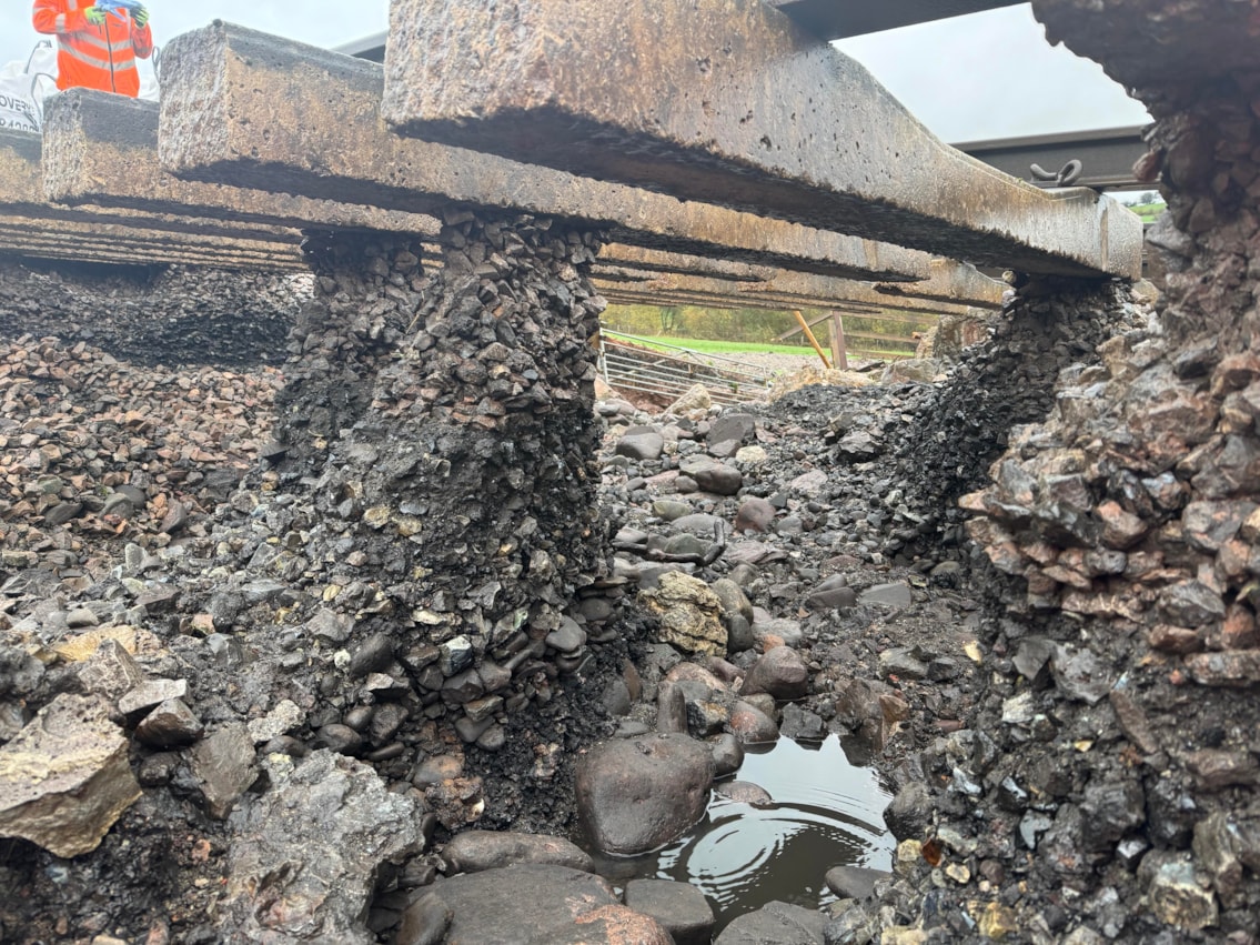 Hereford to Newport line washout2