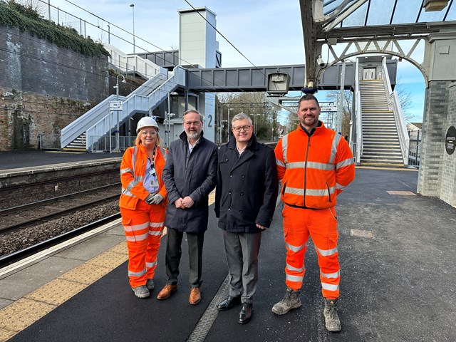 MP and MSP revisit Port Glasgow station to mark completion of accessibility project: Port Glasgow AfA MP MSP visit (6)