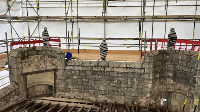 Bootham Bar conservation work: Bootham Bar conservation work