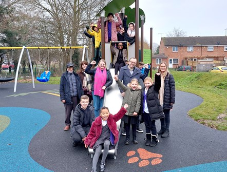 Councillors and School Children at Portman Road playground