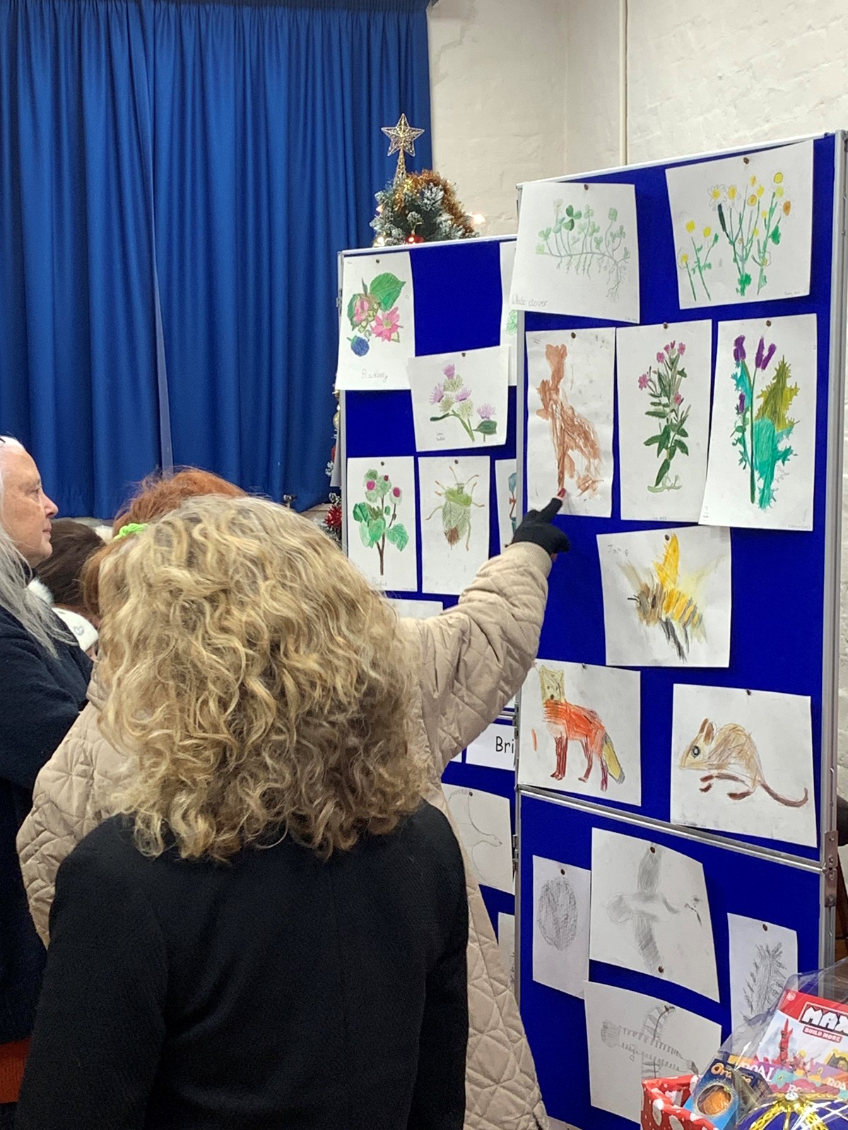 Viewing the original artwork display