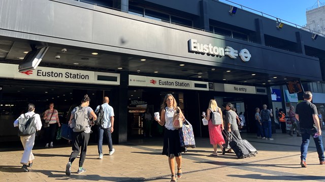 Euston station entrance August 2022