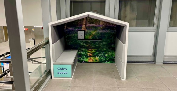 TfL trials new calm space at Ealing Broadway station to make the transport network more accessible and inclusive: TfL Image - calm space at Ealing Broadway station-2
