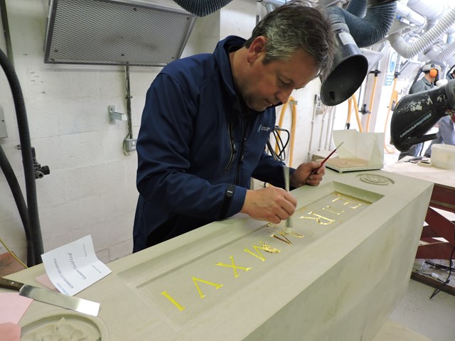 Queen's birthday bench: Graham Campbell, Stonemason / Training Manager, Elgin Conservation Centre