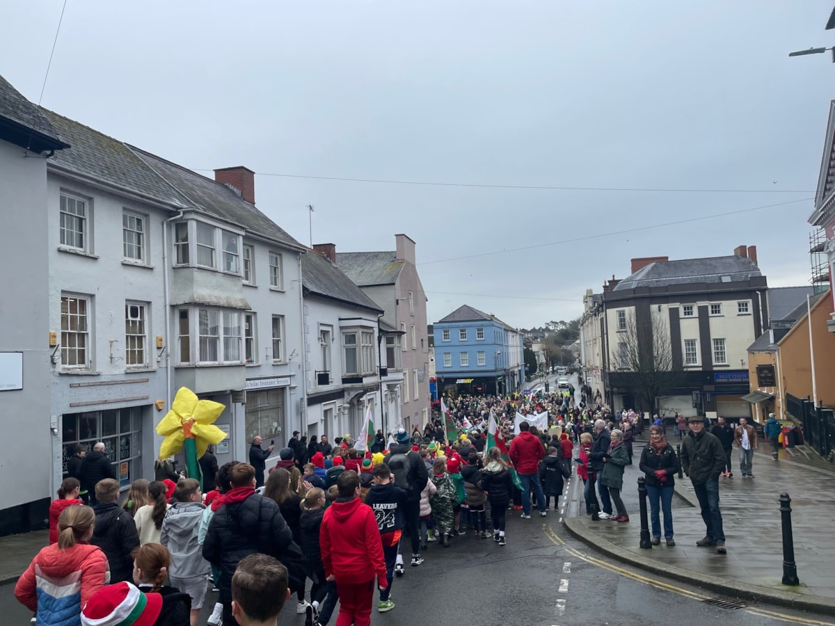 St Davids Day Parade in Haverfordwest March 2025