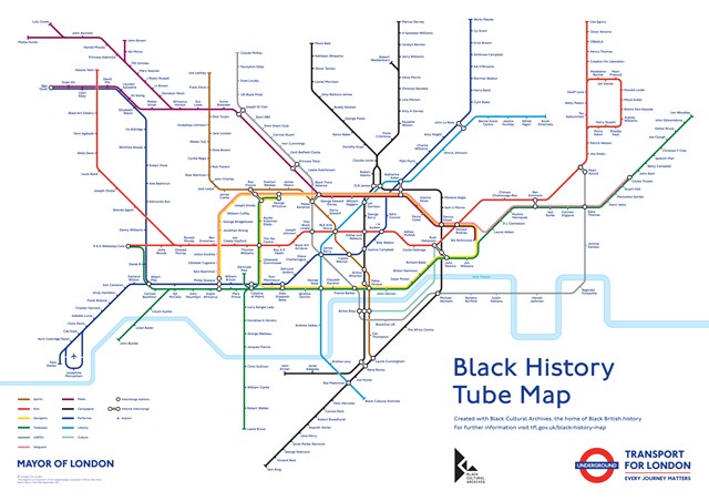 TfL Image - TfL and Black History Archives Black History Tube Map