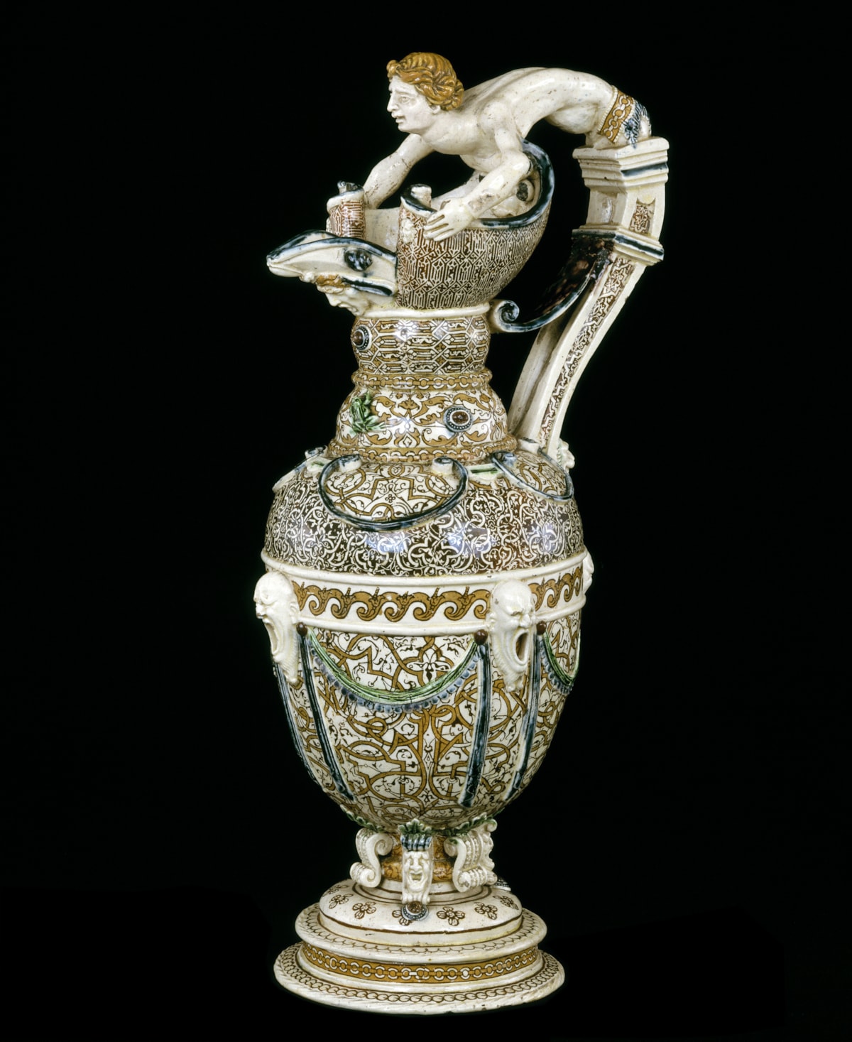 ecorated ewer, St Porchaire, c. 1540. Image © National Museums Scotland