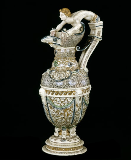 ecorated ewer, St Porchaire, c. 1540. Image © National Museums Scotland