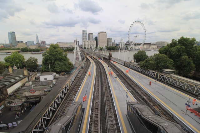 Platform works at Charing Cross: Platform works at Charing Cross