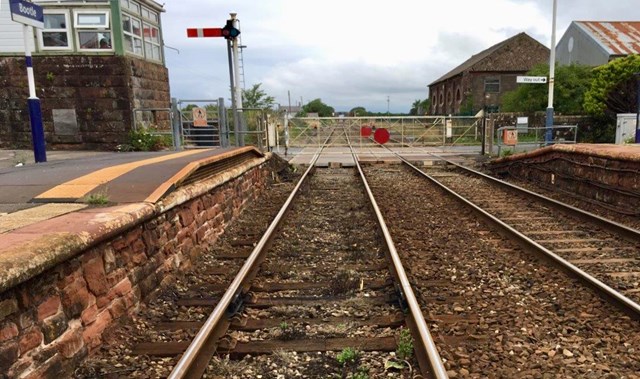 Current state of the track at Bootle station