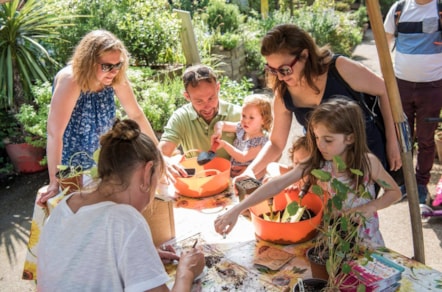 Childrens flower show at Eastern Curve Garden