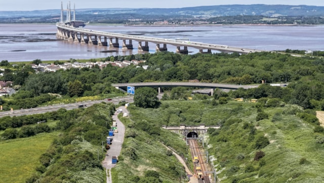 World-first Severn Tunnel upgrade completed on vital rail link between South Wales and England: Severn Tunnel meets Severn Estuary - drone shot 2026