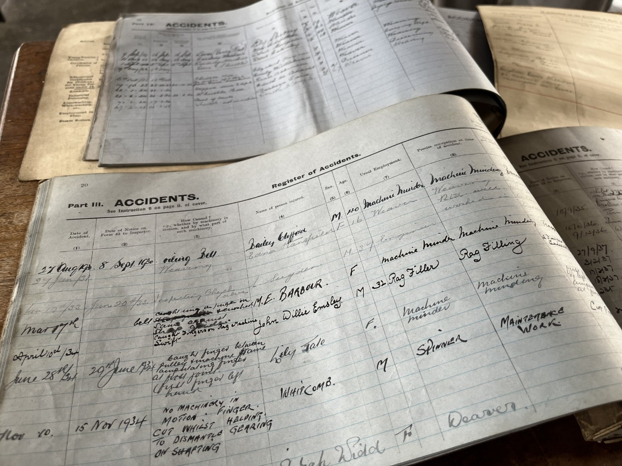 Leeds Industrial Museum accident book: The historic employee records were found stashed in a box by curators at Leeds Industrial Museum, which was once a massive, globally renowned hub for wool and fabric production.
Carefully listed within were scores of incidents which lay bare the harsh working conditions and gruelling lifestyle endured by the city’s textile workers shortly after the turn of the 20th century.
Among the tragedies described is the sad death of 44-year-old William Bell, who in February of 1905 was killed when a milling machine he was moving with his fellow workers unexpectedly toppled onto him.