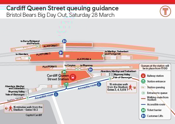 Cardiff Queen St Matchday POST English: Cardiff Queen St Matchday POST English