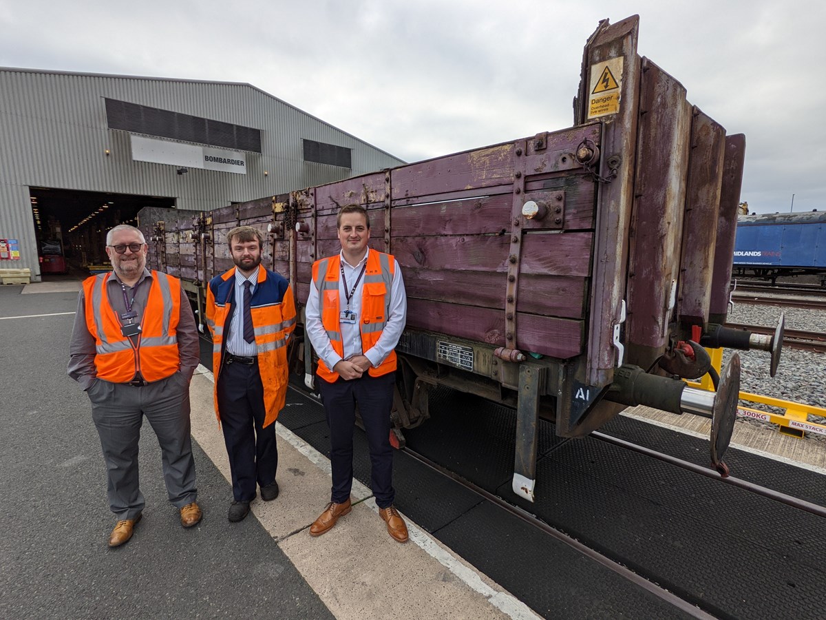 From left, Neil Bamford EMR's Fleet Director, Kieran Fallows from NWPG, and James Wale, EMR's Head of Fleet Production.