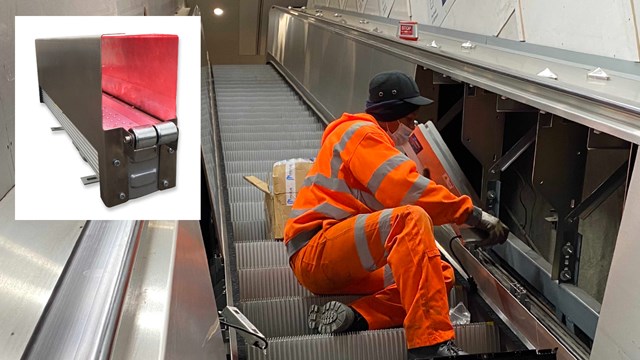 Euston station trials bacteria busting ultra-violet technology: UV-C handrail cleaning device trialled at Euston