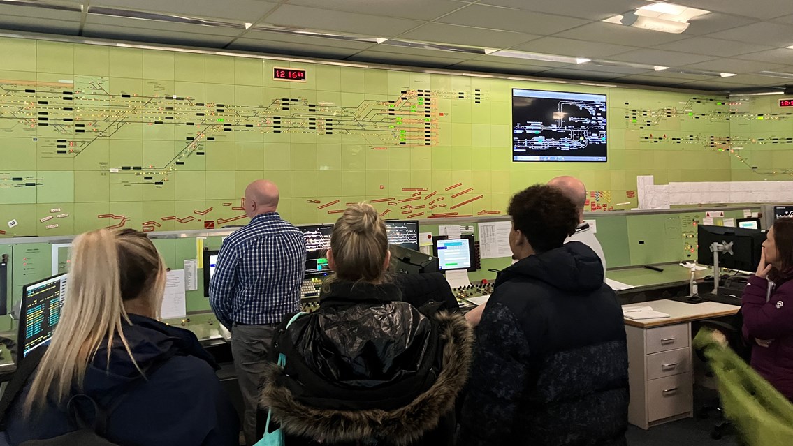 The pupils inside Manchester Piccadilly signal box