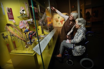 Mary Davidson Smith, 104, with curator Dr Friederike Voigt. Photo © Stewart Attwood (2)