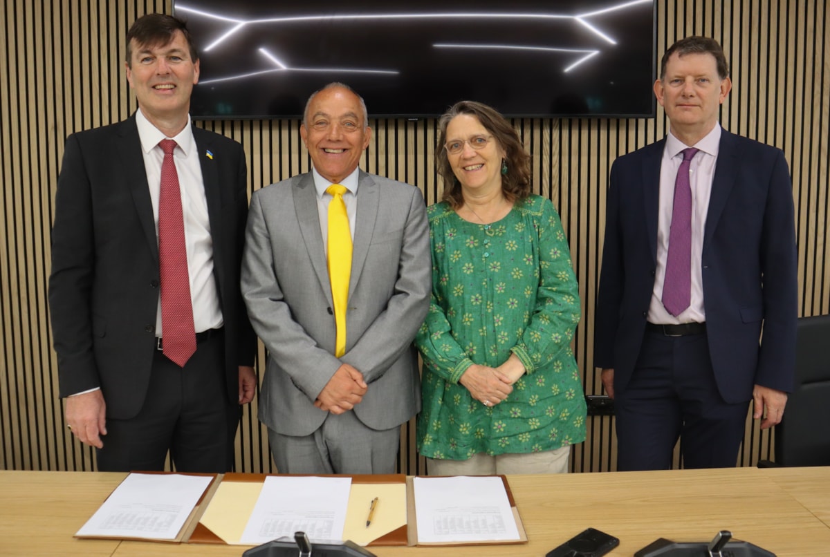 Cllr Duncan Enright, Cllr Andy Graham, Cllr Rosie Pearson, and Giles Hughes