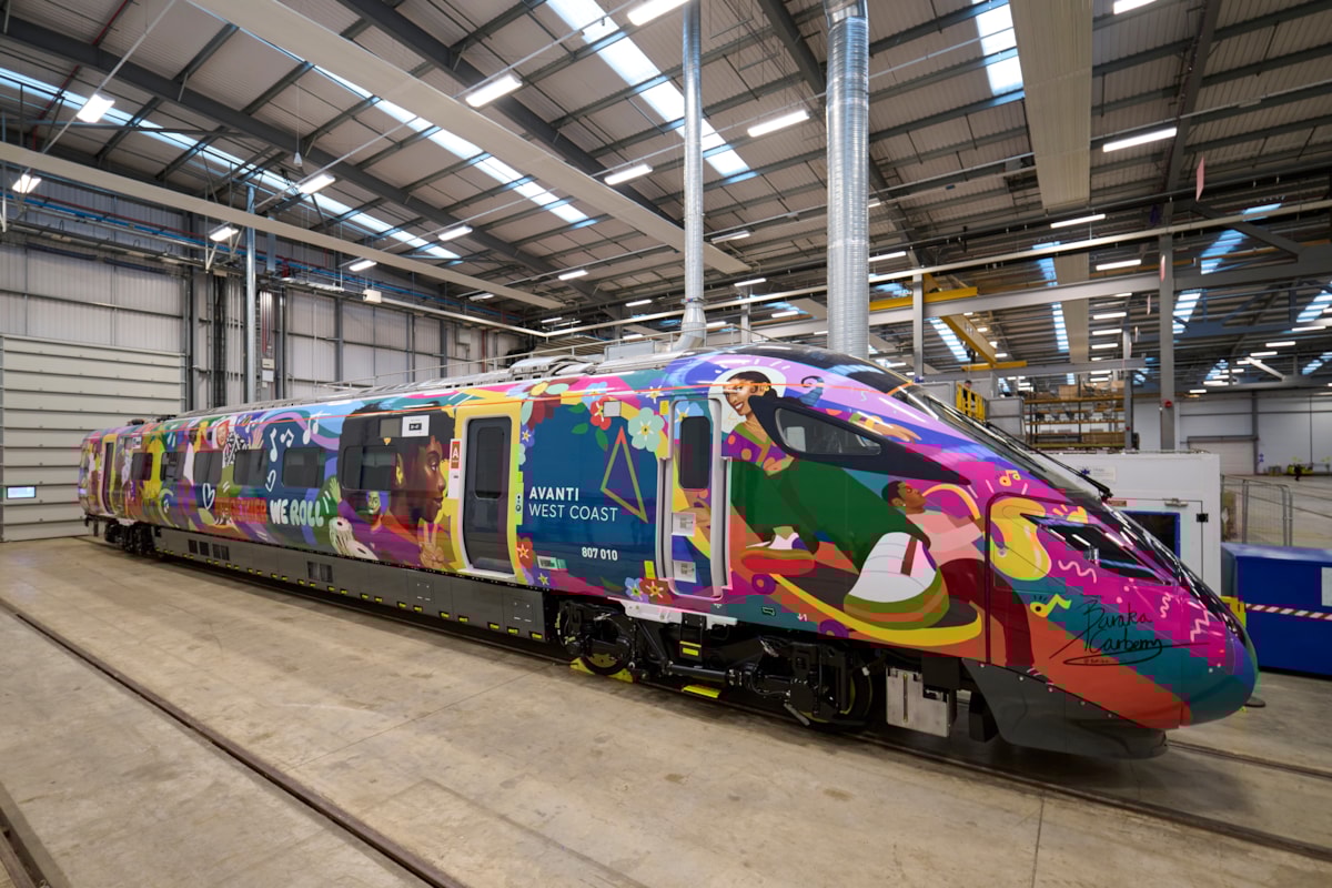 Avanti West Coast's Together We Roll train wrap was designed to celebrate ethnicity and vibrant mix of colleagues and communities across its network.