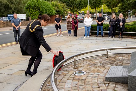 Mayor of Dudley lays wreath at Battle of Britain service