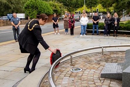 Mayor of Dudley lays wreath at Battle of Britain service