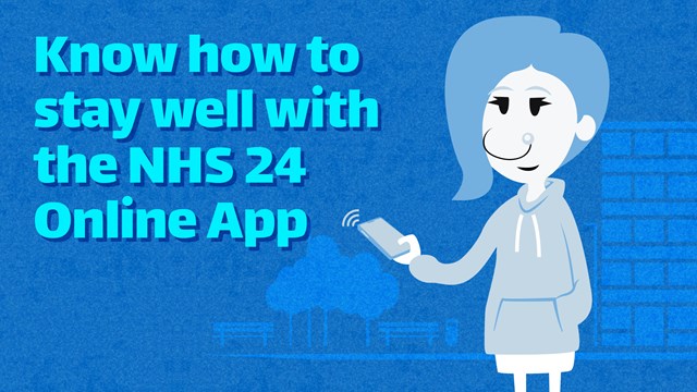 NHS 24 Healthy Know How - NHS 24 Online app - social asset 1920x1080