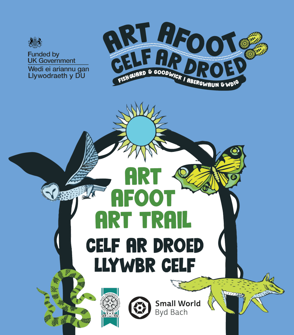 Art Afoot Celf ar droed Fishguard & Goodwick/Abergwaun 7 Widig Art trail llywbr celf