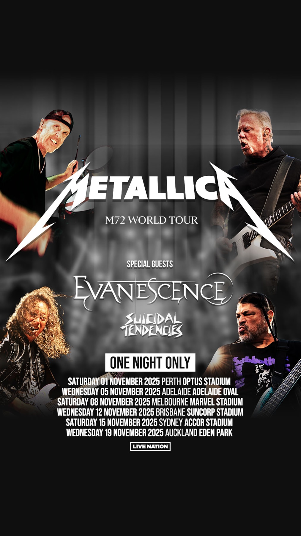 Metallica 1080x1920 ANZ | Live Nation News
