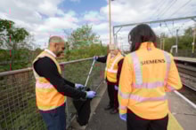 Siemens Aston Station Adoption event - litter picking