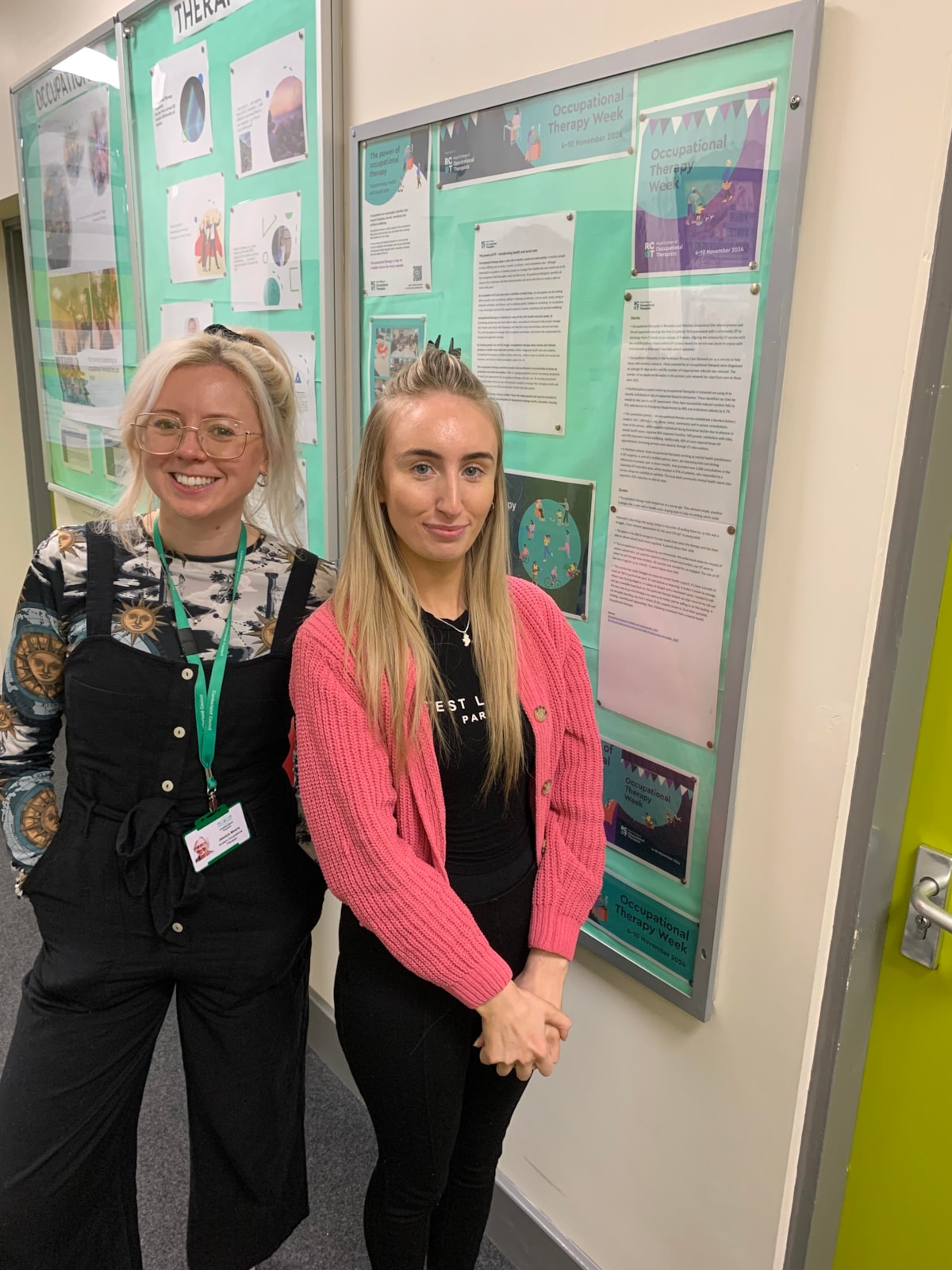 L-R: Third-year University of Cumbria occupational therapy students Jessica Moore and Niamh Sweeney