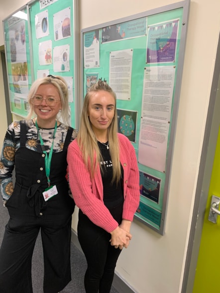 Third-year University of Cumbria occupational therapy students Jessica Moore and Niamh Sweeney