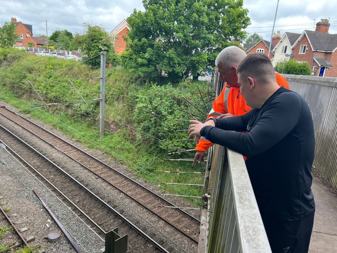 Ben and Mark looking where the ring was lost