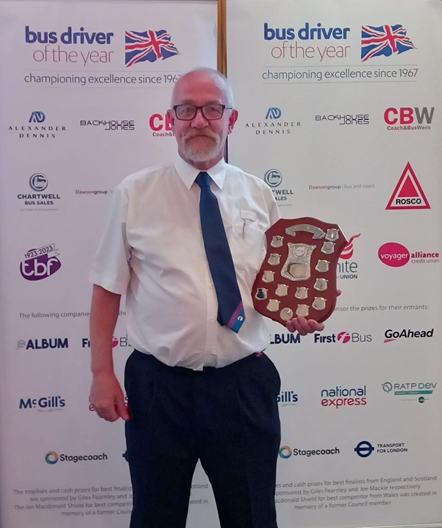 Michael McDonnell at Bus Driver of the year awards 2023
