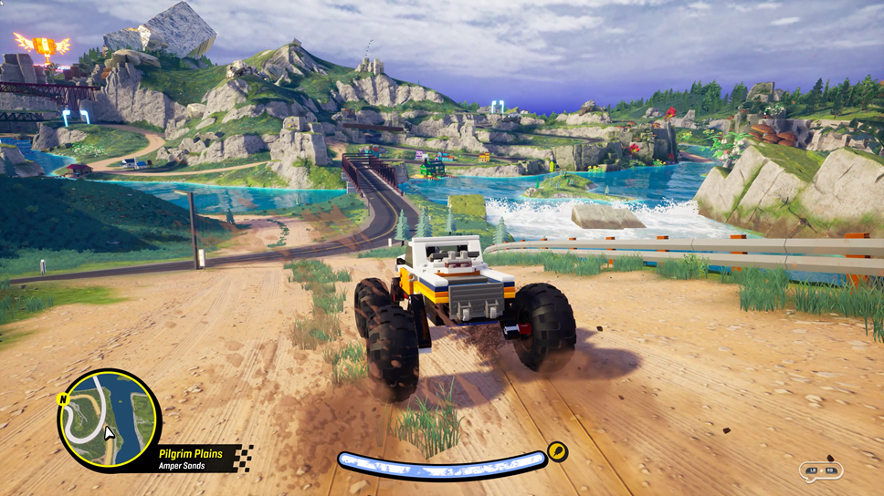 Race Cars Driving Road Online Platform Video Game Level Concept