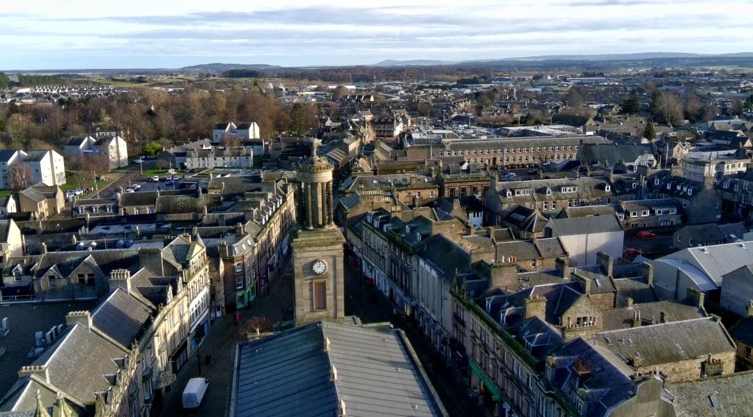 Elgin City Centre - Drone