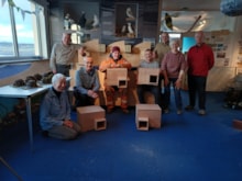 Caithness Environment Volunteers building rabbit escape tunnels to be installed at Farr Glebe Dec 2024 (c) Patti Bremner: Caithness Environment Volunteers building rabbit escape tunnels to be installed at Farr Glebe Dec 2024 (c) Patti Bremner