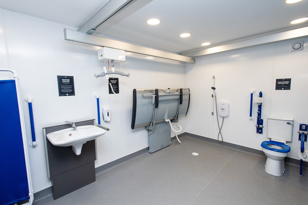 The Changing Places facility at Lancaster is larger than standard accessible toilets and is available to support people with a range of needs.