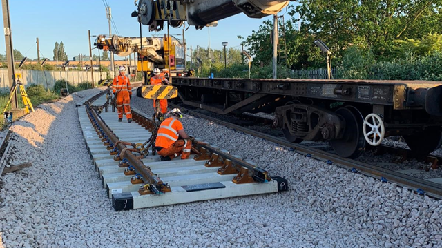 Track maintenance work at Norfolk: Track maintenance work at Norfolk