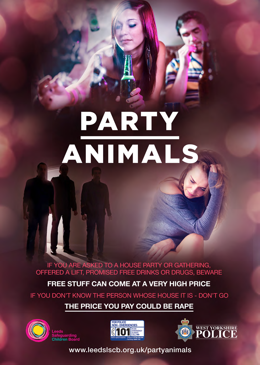 Young people warned about the risks of party invites over the festive season: partyanimalscseposter.png