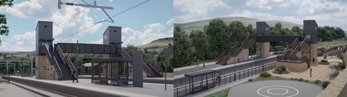 Public invited to share views on proposed major rail upgrades between Standedge and Gledholt (Huddersfield): Marsden & Slaithwaite CGI