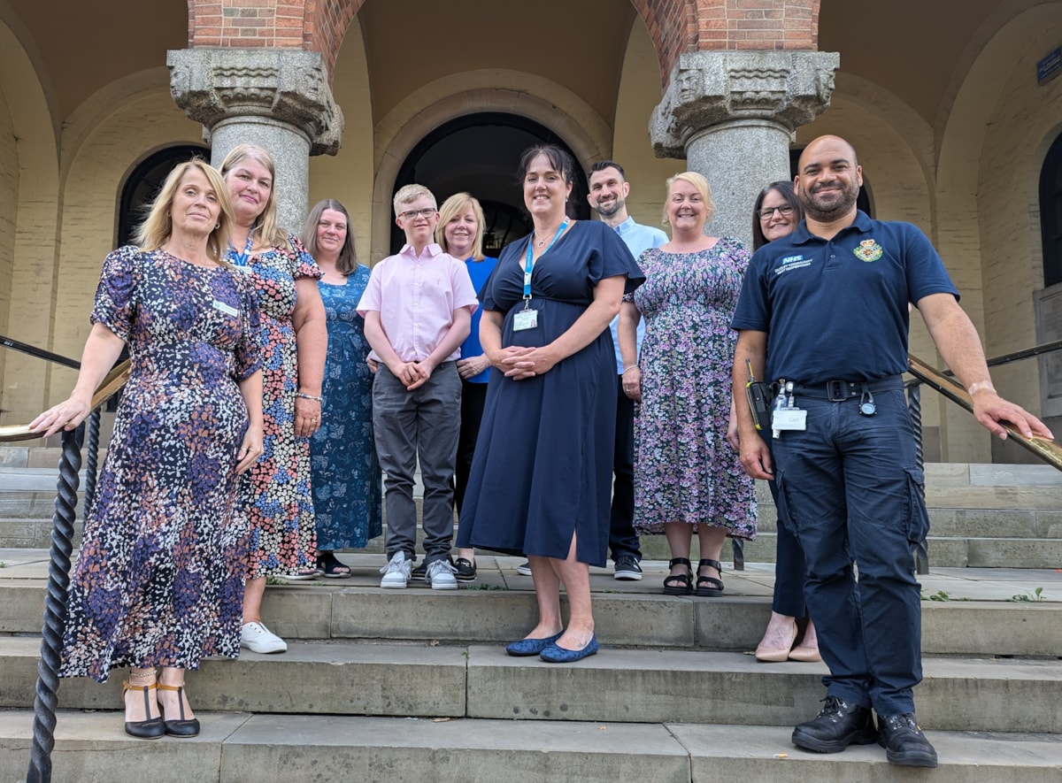 The former Mayor of Dudley, Cllr Andrea Goddard, with representatives from the charities she raised more than £35,000 for during her year in office