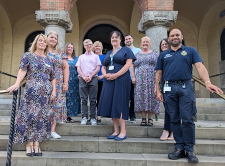 The former Mayor of Dudley, Cllr Andrea Goddard, with representatives from the charities she raised more than £35,000 for during her year in office