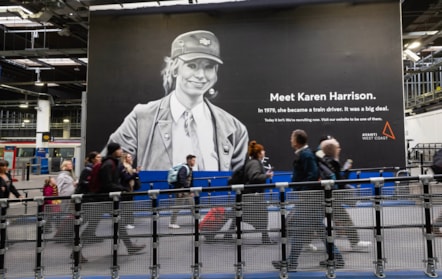 Train driver celebrated in giant mural encouraging more women to drive trains