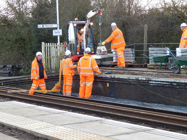 Christmas and New Year works at Saxilby: carried out Dec 2013/Jan 2014 as part of the GNGE upgrade