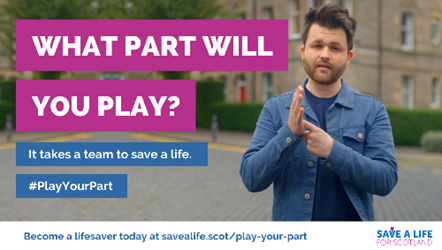Social Media Toolkit - Play Your Part - Save a Life for Scotland