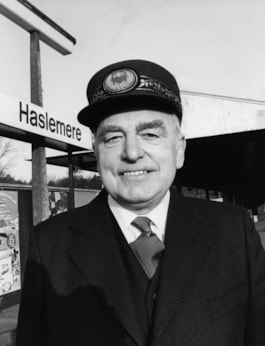 Mike Lamport's father, Matthew Lamport at Haslemere Station