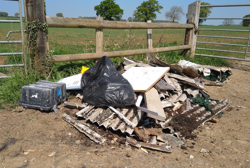 Fly-tipping - building materials
